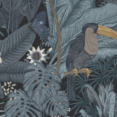 Tapet Rebelwalls Oddity Furada, Teal Rebel Walls