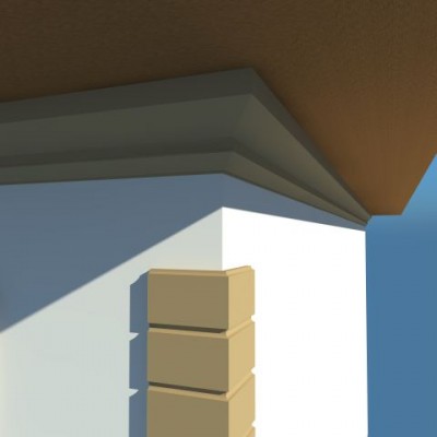 Cornisa decorativa exterior din polistiren NC149 290 x 150 x 2000 mm Premier Decor