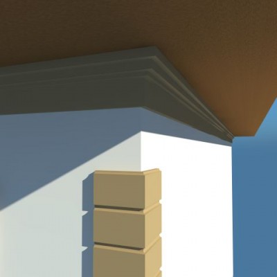 Cornisa decorativa exterior din polistiren NC165 275 x 120 x 2000 mm Premier Decor