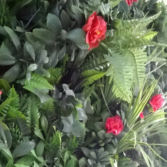 Perete verde artificial Dianthus GW6121 - 100 x 100 cm