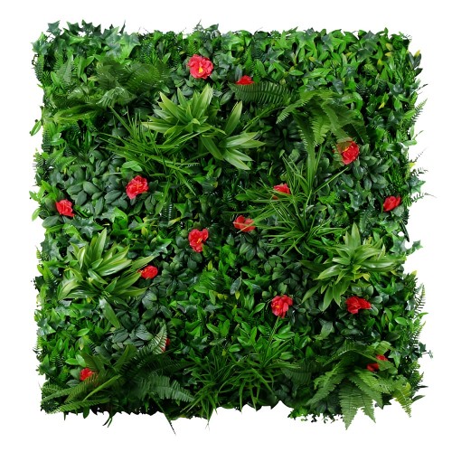 Perete verde artificial Dianthus GW6121 - 100 x 100 cm