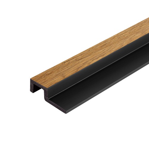 Profil Capat Dreapta Riflaj Polimer Dur 3D L0305R Lamelli Largo Natural Oak Stejar Natural 2x6.2x270 cm