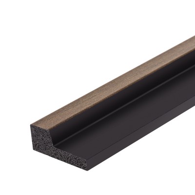 Profil Capat Dreapta Riflaj Polimer Dur 3D L0104RT Lamelli Stretto Dark Oak stejar inchis 1.2x2.9x200 cm MARDOM DECOR