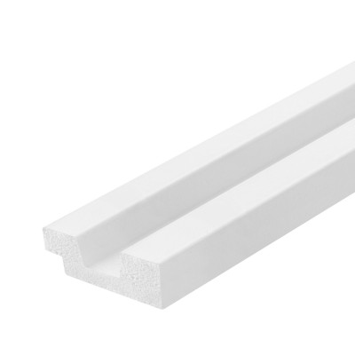 Profil Capat Stanga Riflaj Polimer Dur 3D L0101LT Lamelli Stretto White Alb 1.2x3.6x200 cm MARDOM DECOR