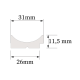 Profil Capat Stanga Riflaj Polimer Dur WP002LT Lumio Alb 200x3.1x1.15 cm Profil Capat Stanga Riflaj Polimer Dur WP002LT Lumio Alb 200x3.1x1.15 cm