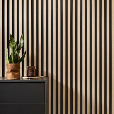 Panou Riflaj Polimer Dur 3D L0302T Lamelli Largo Light Oak stejar deschis 2x11.5x200 cm MARDOM DECOR