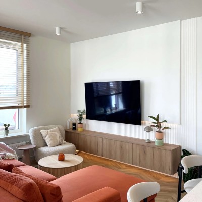 Panou Riflaj 3D Polimer Dur WP001TP Premium Duna Alb Satinat 200x24.7x1.32 cm MARDOM DECOR