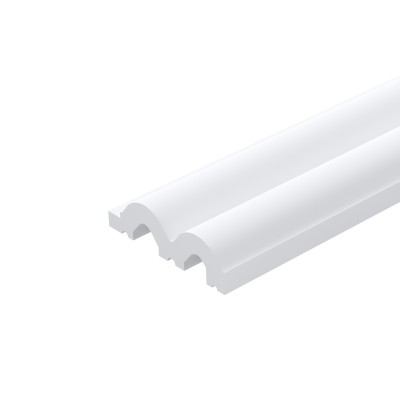 Terminatie dreapta L0401RT panou riflat alb duroplimer lavabil Sereno 200x4 cm
