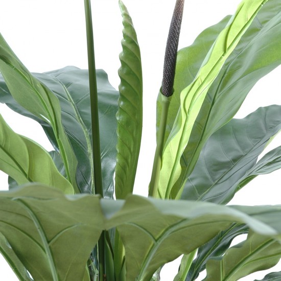 Anthurium artificial Jungle King, 130 cm, latime 100 cm, trunchi fibra de sticla Anthurium artificial Jungle King, 130 cm, latime 100 cm, trunchi fibra de sticla