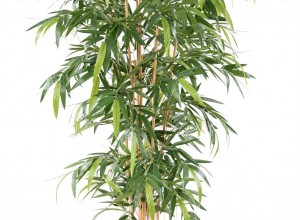 Bambus decorativ, artificial, verde, 150 cm
