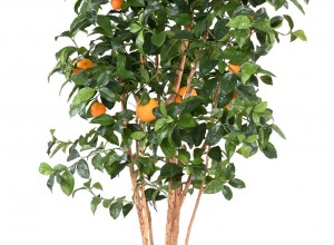 Copac artificial verde, portocal cu ghiveci, 150 cm