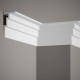 Cornisa tavan QL025 polimer rigid 6 x 11 x 200 cm, compatbil LED, alb mat vopsibil, Mardom Decor