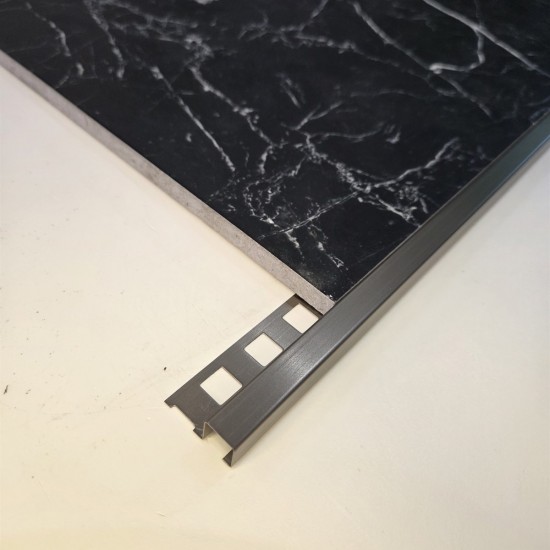 Profil colt exterior 12 x 12 mm inox patrat gresie faianta auriu antic Profil colt exterior 12 x 12 mm inox patrat gresie faianta auriu antic