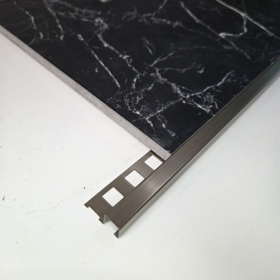 Profil colt exterior 12 x 12 mm inox patrat gresie faianta auriu antic Profil colt exterior 12 x 12 mm inox patrat gresie faianta auriu antic