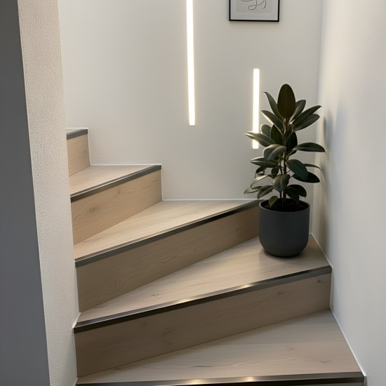 Profil terminatie patrat gresie faianta inox negru periat 12 x 12 x 2700 mm Profil terminatie patrat gresie faianta inox negru periat 12 x 12 x 2700 mm