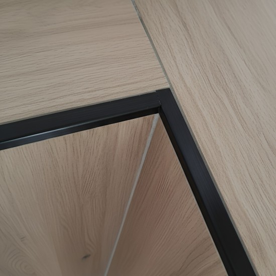 Profil terminatie patrat gresie faianta inox negru periat 12 x 12 x 2700 mm Profil terminatie patrat gresie faianta inox negru periat 12 x 12 x 2700 mm