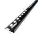 Terminație pătrată gresie faianță inox negru lucios 12 x 12 x 2700 mm Terminație pătrată gresie faianță inox negru lucios 12 x 12 x 2700 mm