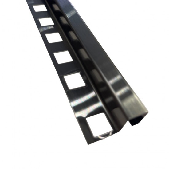 Profil colt exterior 12 x 12 mm gresie faianta negru periat