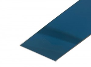 Profil platbanda inox, albastru lucios, 15 mm*0,6 mm*2700 mm