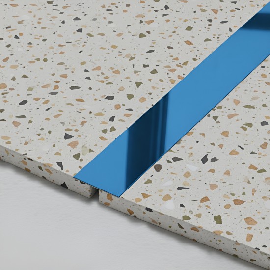 Platbanda albastru lucios 20×2700×0.6 mm, inox, profil decorativ – PP20ALO