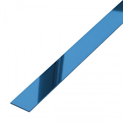 Platbanda albastru lucios 15X2700X0.6 mm, inox, profil decorativ - PP15ALO