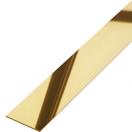 Platbanda Inox Auriu Lucios 40mm x 0.6mm x 2700mm