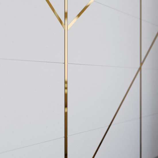 Platbanda inox auriu lucios 15 mm x 0.6 mm x 2700 mm