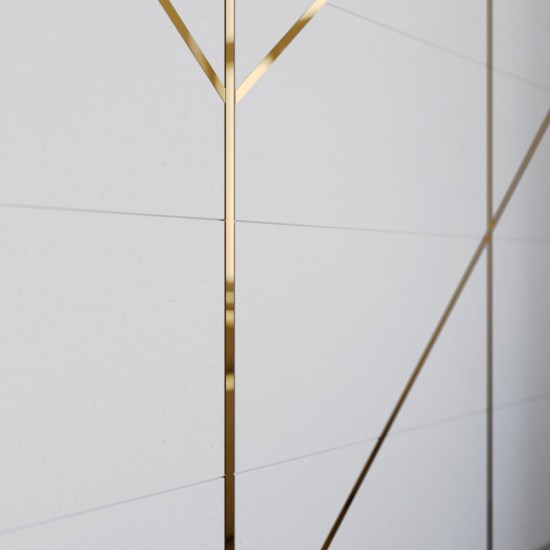 Platbanda inox auriu lucios 50 mm x 0.6 mm x 2700 mm