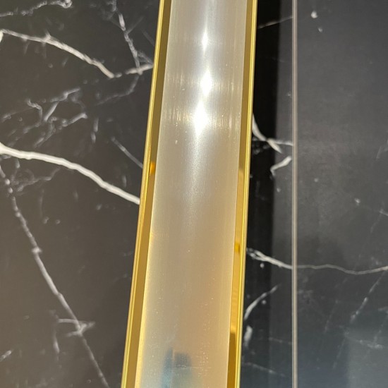Prag trecere inox 38 x 2700 mm auriu lucios - diferenta nivel