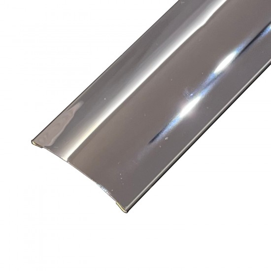 Prag de trecere inox 38 x 2700 mm crom lucios - la nivel - lipire cu adeziv