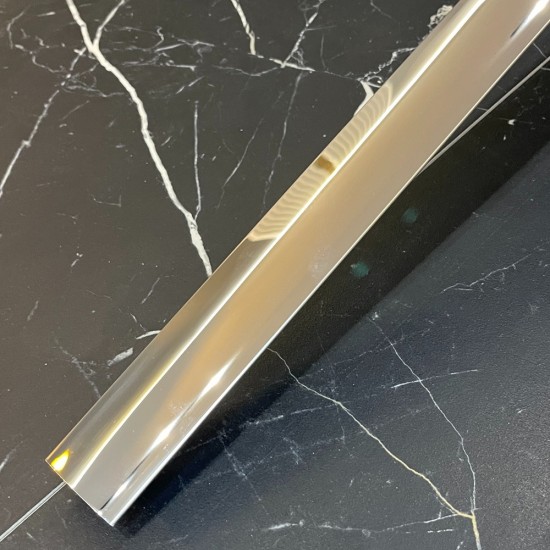 Prag de trecere inox 38 x 2700 mm crom lucios - la nivel - lipire cu adeziv