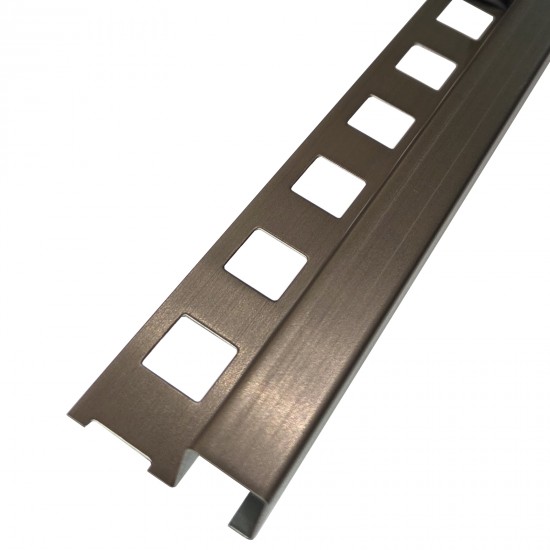 Profil colt exterior 12 x 12 mm inox patrat gresie faianta auriu antic Profil colt exterior 12 x 12 mm inox patrat gresie faianta auriu antic