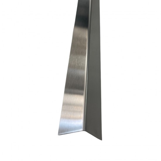 Coltar inox 15x15 mm crom brush 2700 mm - Profil tip L Coltar inox 15x15 mm crom brush 2700 mm - Profil tip L