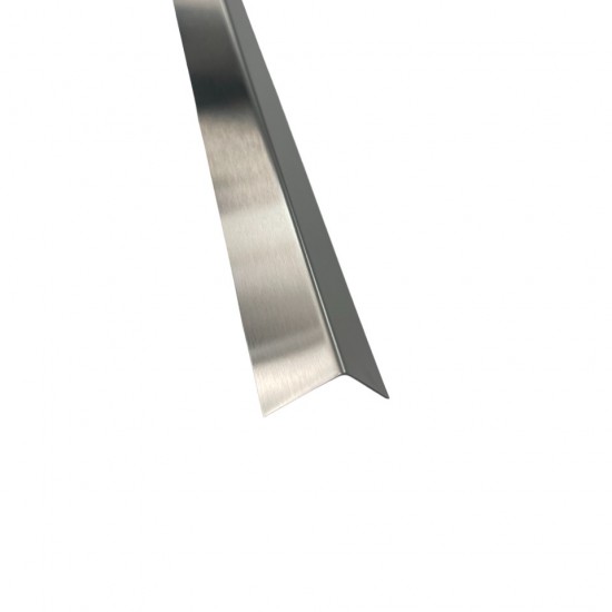 Coltar inox 15x15 mm crom brush 2700 mm - Profil tip L Coltar inox 15x15 mm crom brush 2700 mm - Profil tip L