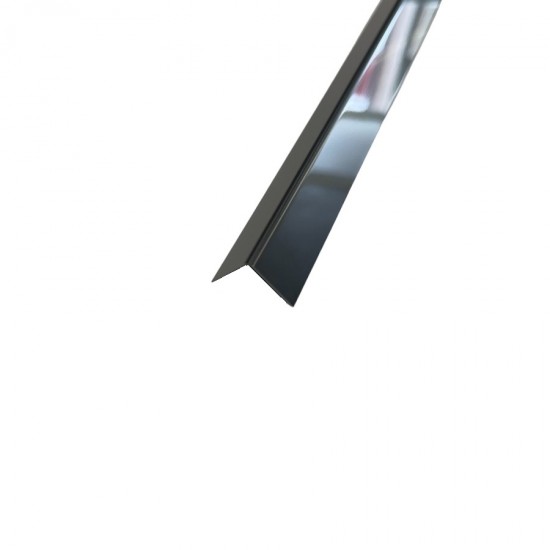 Coltar inox 15x15 mm negru lucios 2700 mm - Profil tip L Coltar inox 15x15 mm negru lucios 2700 mm - Profil tip L