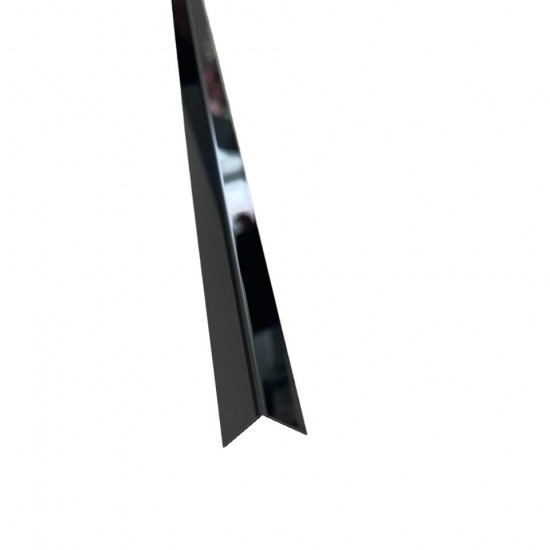 Coltar inox 15x15 mm negru lucios 2700 mm - Profil tip L Coltar inox 15x15 mm negru lucios 2700 mm - Profil tip L