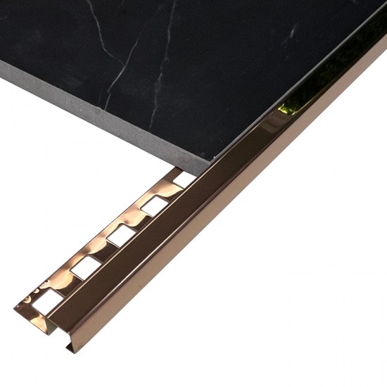 Profil inox colt exterior 12 x 12 mm gresie faianta cupru oglinda