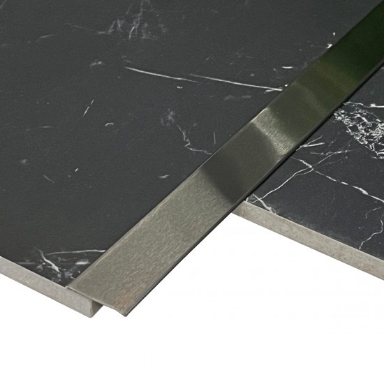 Profil trecere T inox 30x9x2700 mm negru periat Profil trecere T inox 30x9x2700 mm negru periat