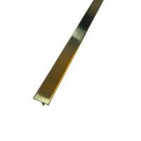 Profil prag de trecere T inox auriu brush  15X2700 mm