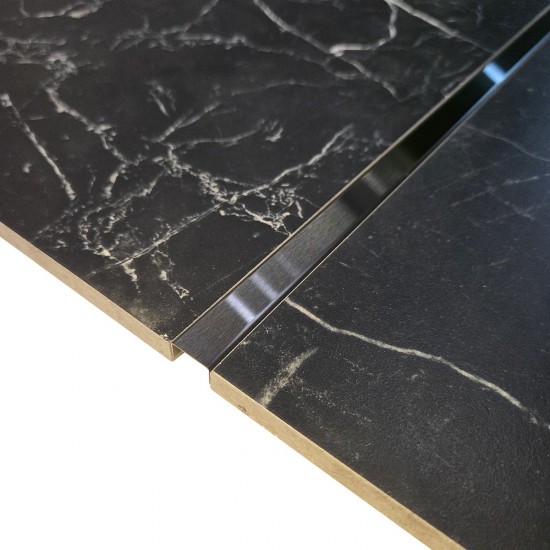 Profil decorativ U inox 15 x 9 x 2700 mm negru mat Profil decorativ U inox 15 x 9 x 2700 mm negru mat