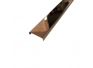 Profil Decorativ U din Inox - Cupru Oglindă - 30 mm