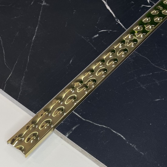 Profil U, inox, auriu oglinda embosat 30x9x2700 mm Profil U, inox, auriu oglinda embosat 30x9x2700 mm