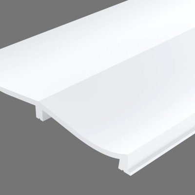 Panou decorativ Eterno WP004 polimer rigid 25 x 2.17 x 270 cm curbura subtila alb mat vopsibil Mardom Decor