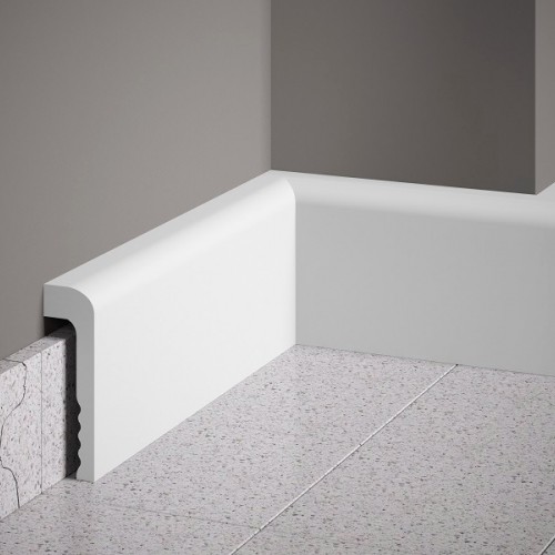 Plinta decorativa 11x2.2x200 cm, polimer rigid, alba, vopsibila, Mardom MD005, ascundere