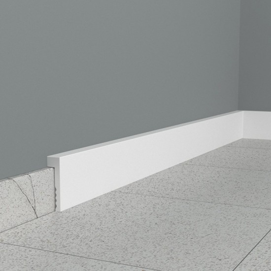 Plintă înaltă MD006 polimer rigid alb 10.1x2.3x200 cm modernă Plintă înaltă MD006 polimer rigid alb 10.1x2.3x200 cm modernă