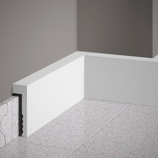 Plintă înaltă MD006 polimer rigid alb 10.1x2.3x200 cm modernă Plintă înaltă MD006 polimer rigid alb 10.1x2.3x200 cm modernă