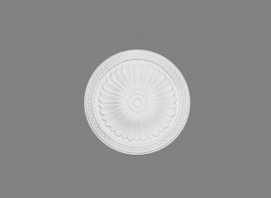 Rozeta clasica, medie, poliuretan alba, 38 cm, B3029