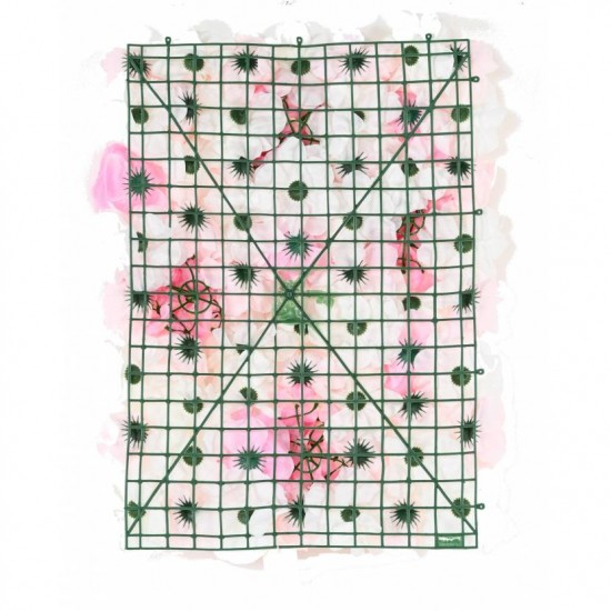 Perete  Floral Artificial White-Pink 40X60cm