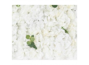 Perete floral artificial alb tergal 40x60 cm