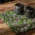 Covor artificial muschi verde gri - 50x50 cm